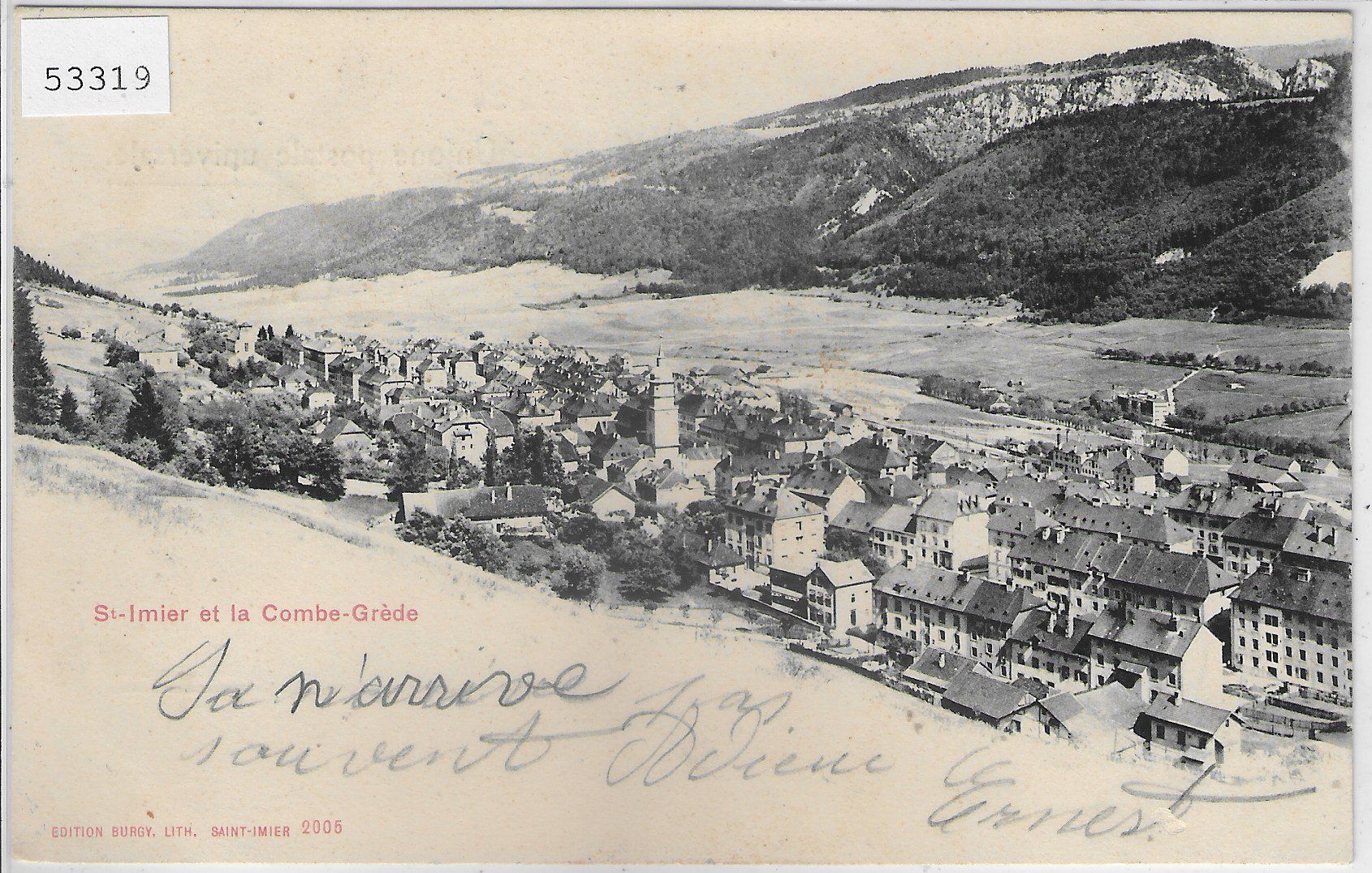 Cartoline postali: St-Imier et la Combe-Grede – Usato da Ettingen venduto da Kartenplanet