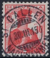 ST. GALLEN 30.III.15 - Vollstempel auf Helvetia Brustbild