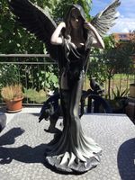 Grande fée ange noir en résine fée sorrel hauteur 60cm