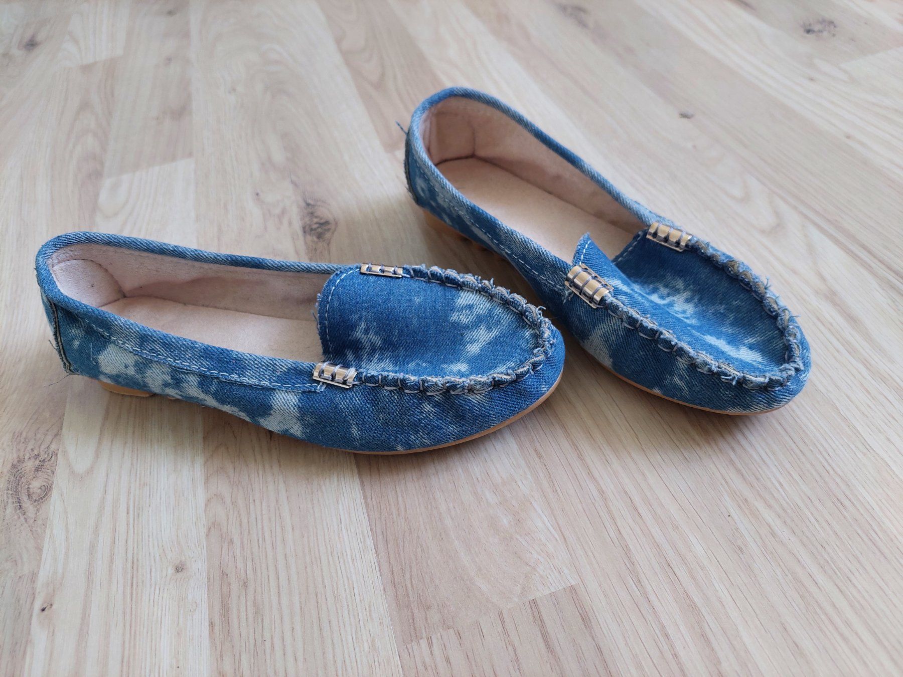 Scarpe da donna: BLAUER STOFF MOCCASIN GR. 38 – Usato da Münchenstein venduto da Strupfi 1