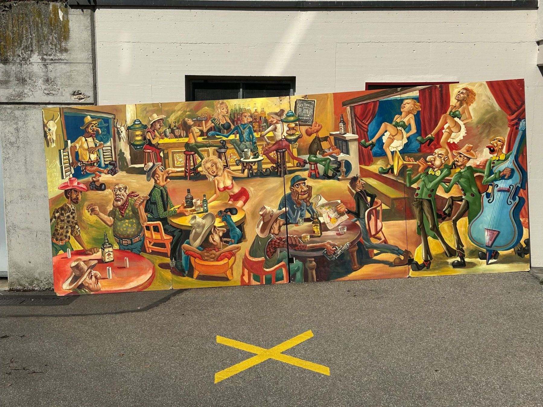Posters & Illustrations: Wandbild handgemalt Scene Western Saloon – D'occasion à Nebikon par Wegere1