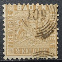 Baden Mi-Nr.15 b gestempelt Selten 320 Fr