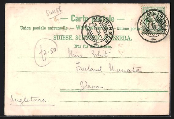 Cartoline postali: AK Brienz /BE, Teilansicht mit Kirche – Usato da Berlin venduto da bartko-reher 1