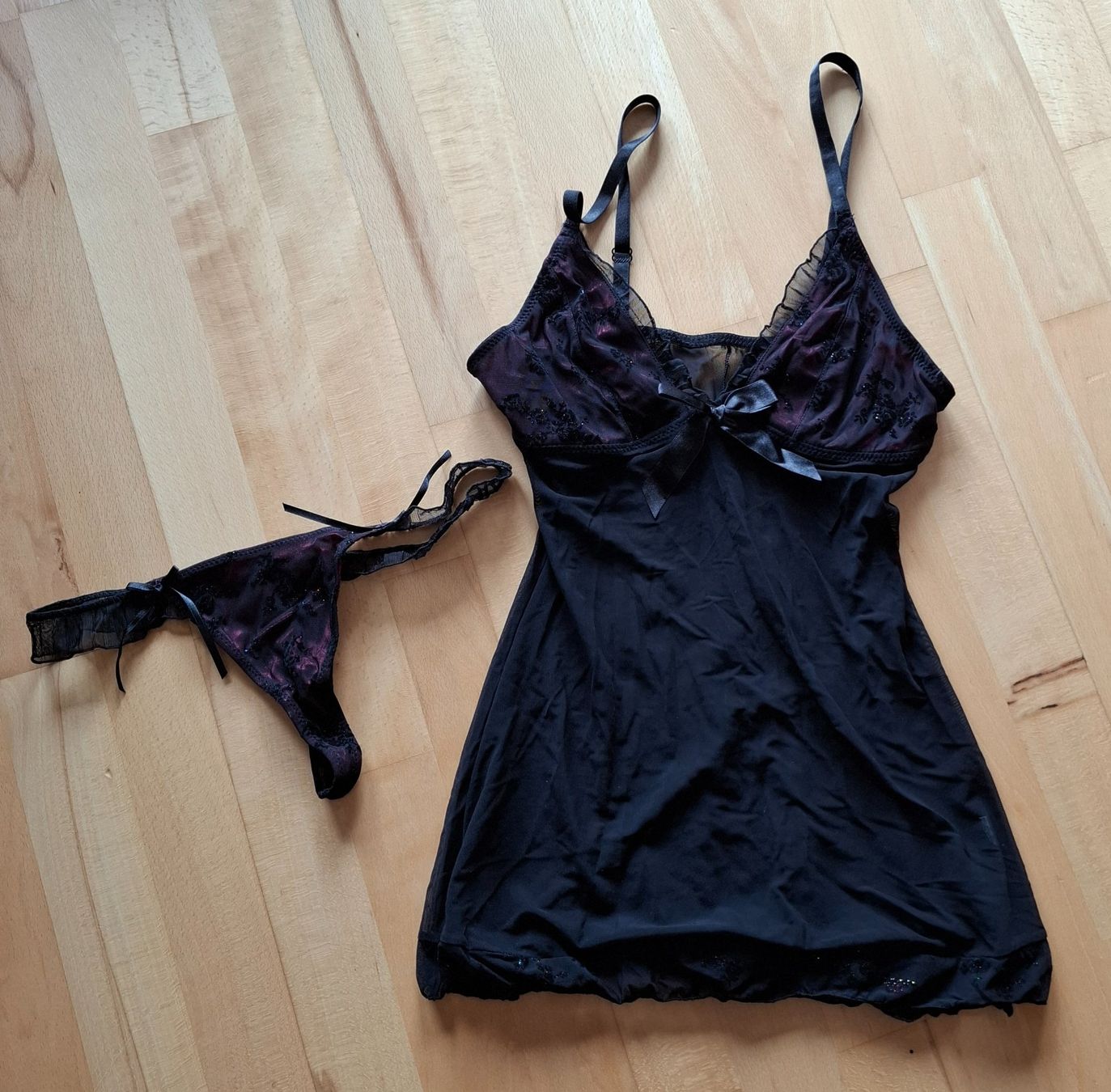 Altra biancheria intima: Negligé, Slip + Kleid – Nuovo (secondo la descrizione) da Niederrohrdorf venduto da Sweetcat