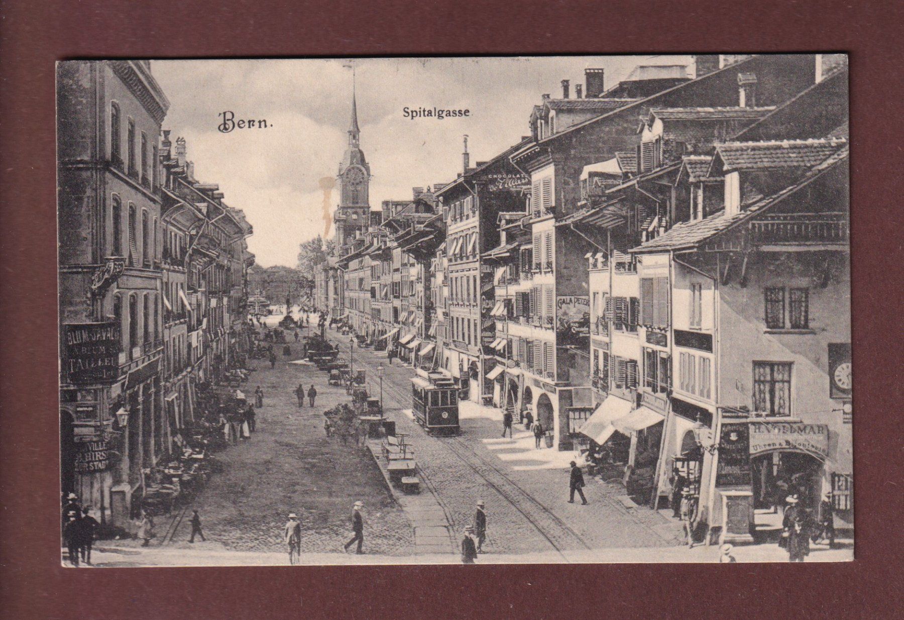 Cartoline postali: BERN - Spitalgasse - Tram - 1907 – Usato da Pully venduto da nicecards-shop