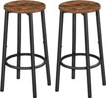 2x Barhocker Set mit Fußrasten Barstuhl Tresenhocker
