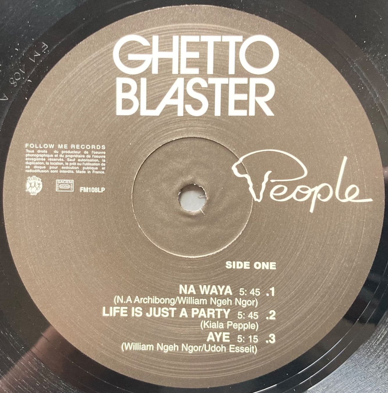 Dischi in vinile: GHETTO BLASTER - PEOPLE – Usato da Poliez-Pittet venduto da Newtown-Records 2