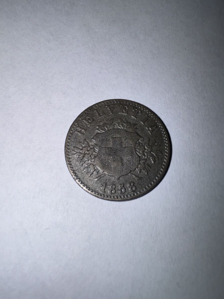 Alle Münzen: Swiss 0.20CHF Coin 1858 – Gebraucht aus Fribourg von RikiG
