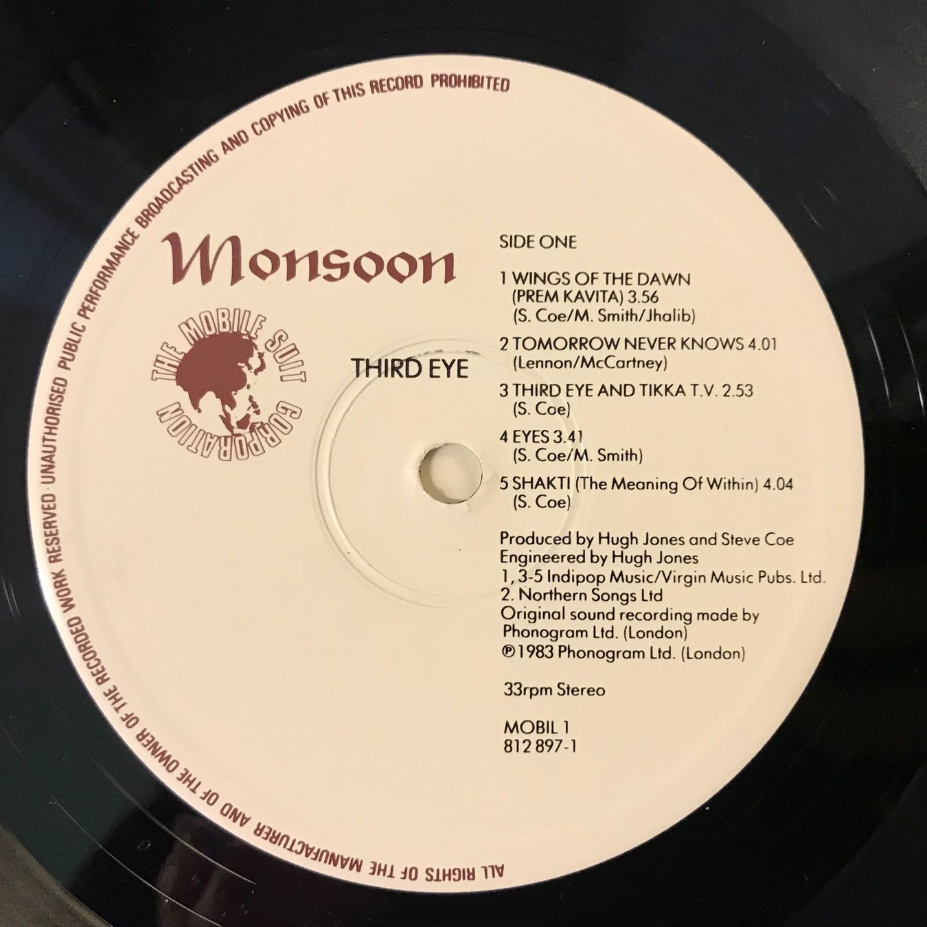 Vinyles: Monsoon - Third Eye – D'occasion à Aesch BL par BlueMusicRecords 2