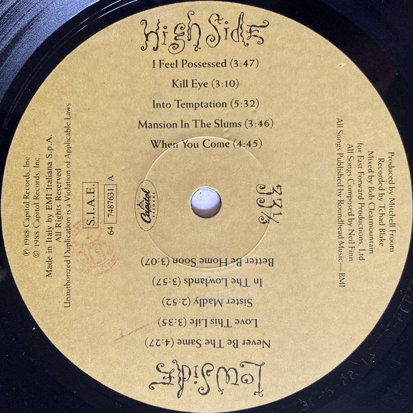 Vinyles: CROWDED HOUSE - TEMPLE OF LOW MEN – D'occasion à Bottens par hotter-than-hell 3