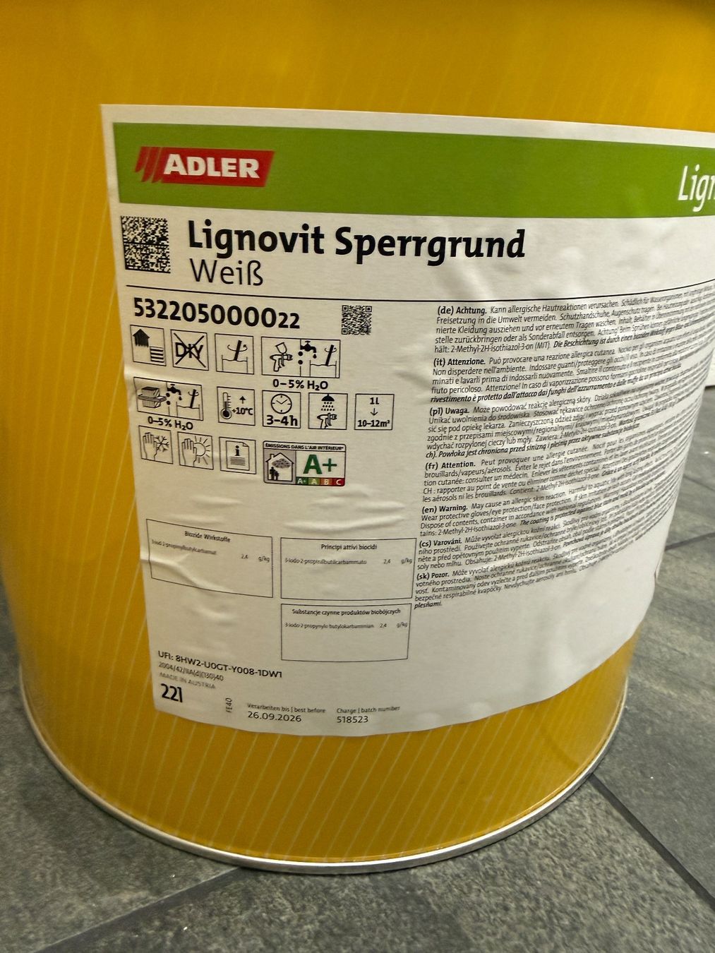 Colori: Adler Lack Sperrgrund Weiss – Nuovo (secondo la descrizione) da Halden venduto da Remosa 1