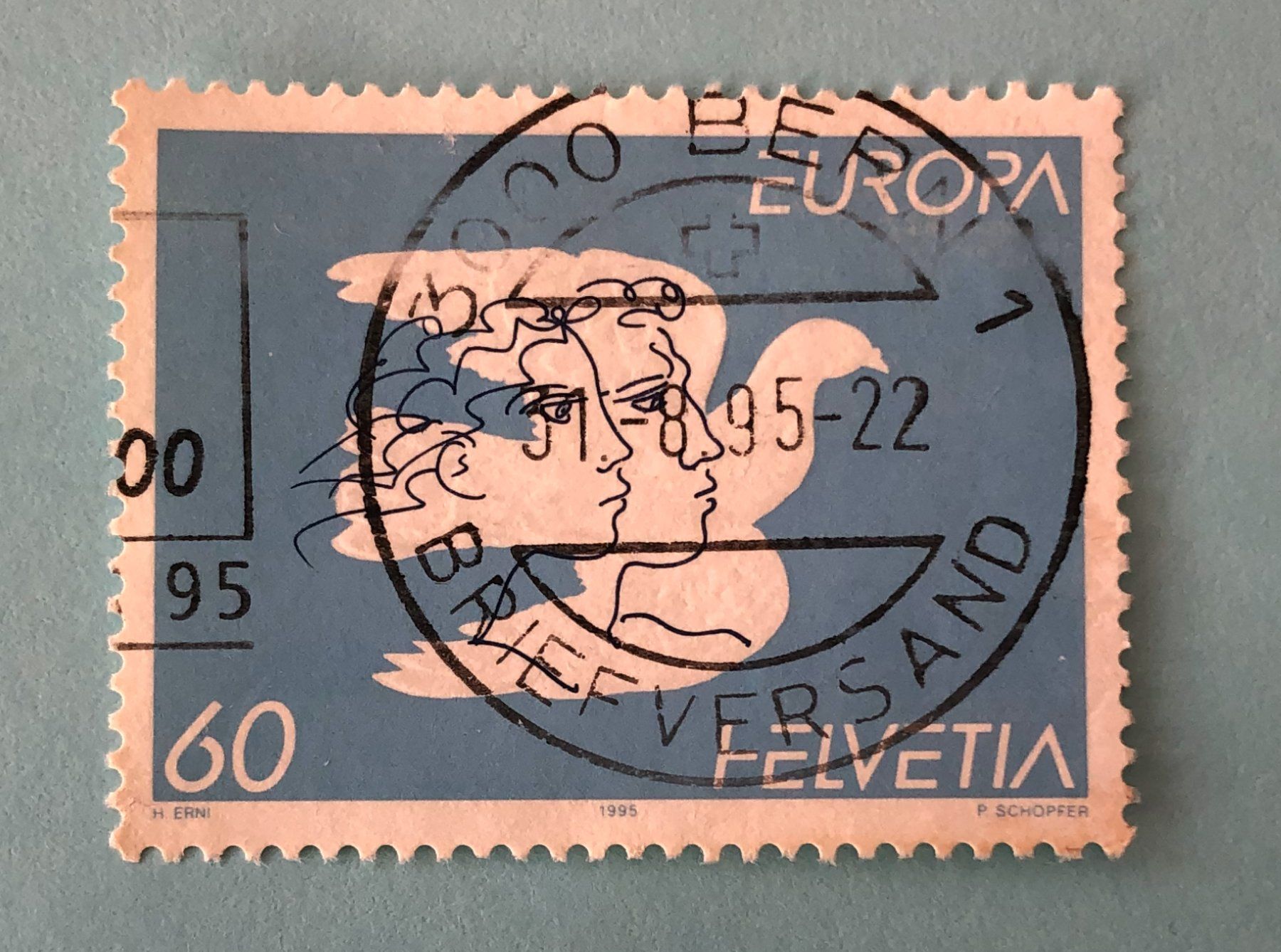 Tutti i francobolli: Nr.880 Friede  Europa GESTEMPELT 1995    – Usato da Aarau venduto da Billa007