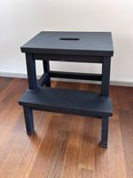 Trittschemel Holz schwarz 2 Stufen guter Zustand