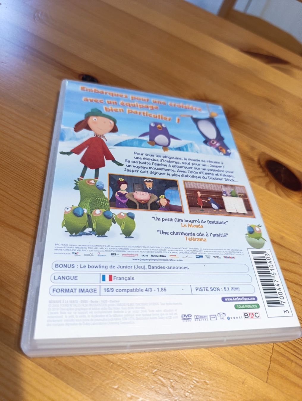 Tutti i DVDs: Jasper, pingouin explorateur DVD – Usato da Prangins venduto da Timband 1