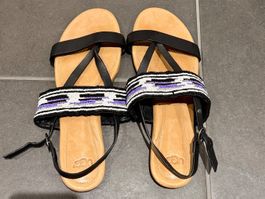 Ledersandalen UGG Verona Serape Beads Gr. 40 Schwarz