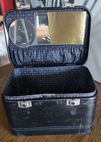 Vintage Schminkkoffer, Kosmetikkoffer - Schwarz,
