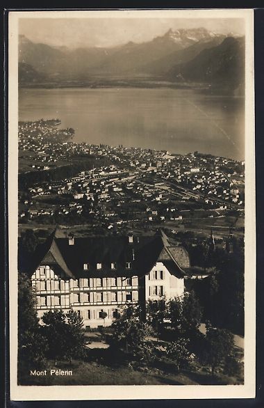 Cartoline postali: Mont Pélerin, Ortsansicht mit Gebäude  – Usato da Berlin venduto da bartko-reher