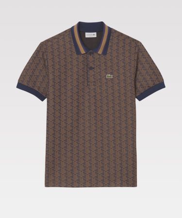Lacoste Polo Monogramme Marron