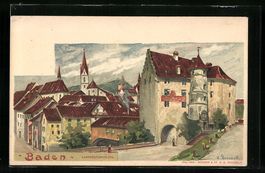 Litho Baden, Teilansicht mit Landvogteis