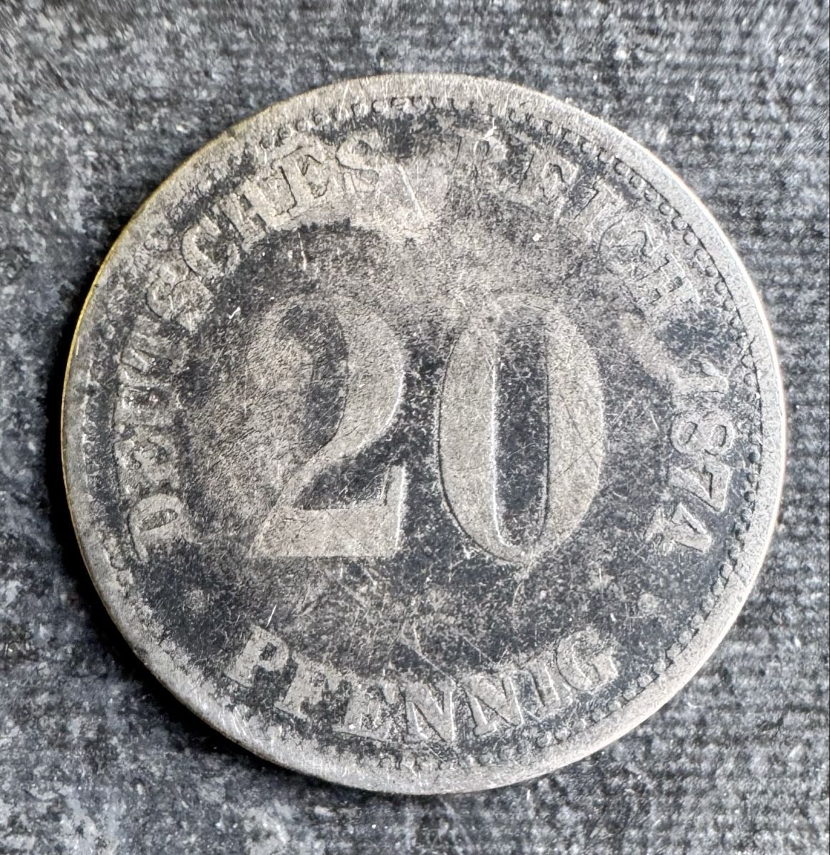 Toutes les monnaies: Deutsches Reich - 20 Pfennig 1874 – D'occasion à Meilen par coins4sale