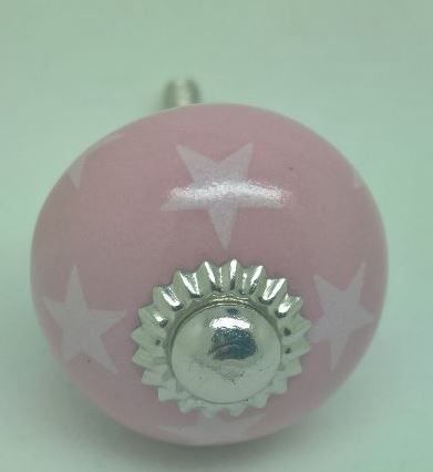 Maniglie per cassetti & Pomelli per mobili: Möbelknopf rosa mit Sternli – Nuovo e nell'imballaggio originale da Schwerzenbach venduto da Alperose03 1