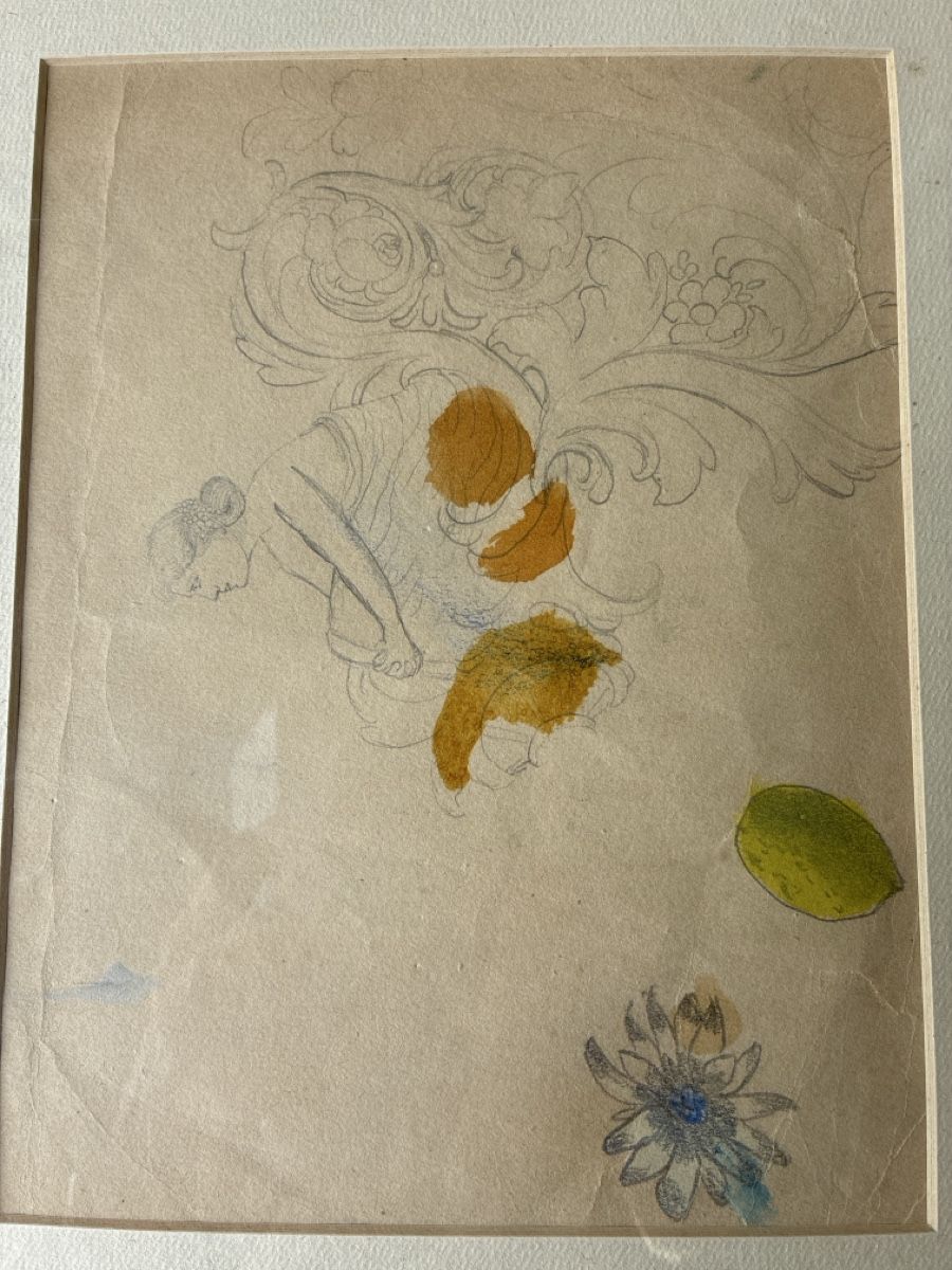 Gemälde: Dessin Encadré d'Époque -  Élégance  – Gebraucht aus Lully FR von myr_pzt8 7