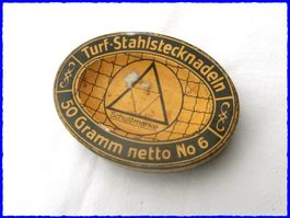 alte Blechdose "TURF-Stahlstecknadeln" - 40er-Jahre