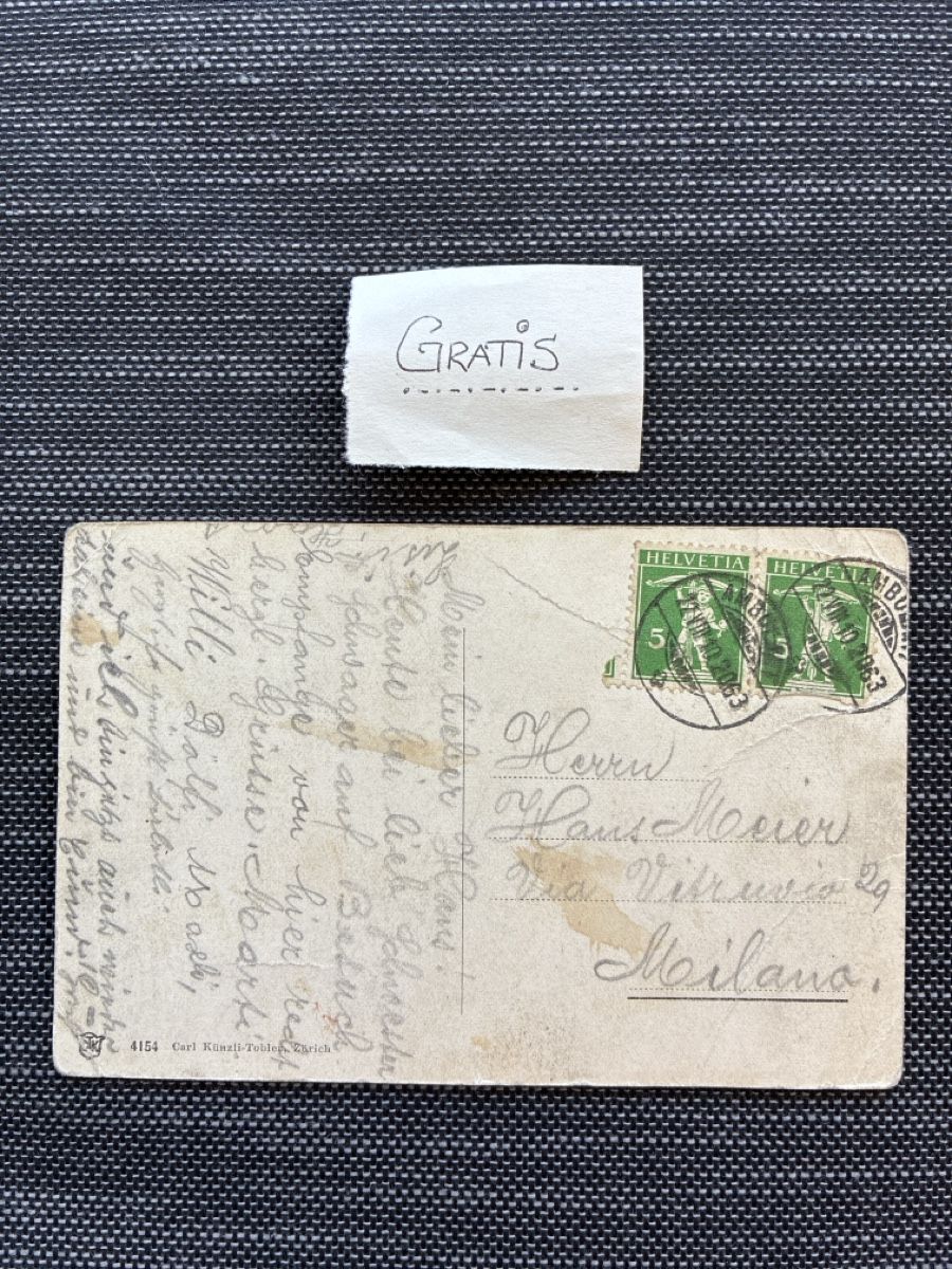 Cartoline postali: 17 Ansichtskarten Schweiz von Rüschlikon ZH – Usato da Oftringen venduto da Cla.vD.74 5