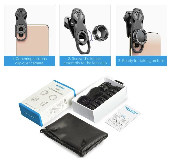 Obiettivi: 11-in-1 Handy Kamera-Objektiv Set – Nuovo e nell'imballaggio originale da Châtelaine venduto da topshop.switzerland 8