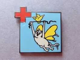 PIN, ROTES KREUZ, VOGEL KATZE, KÜNSTLER-PIN