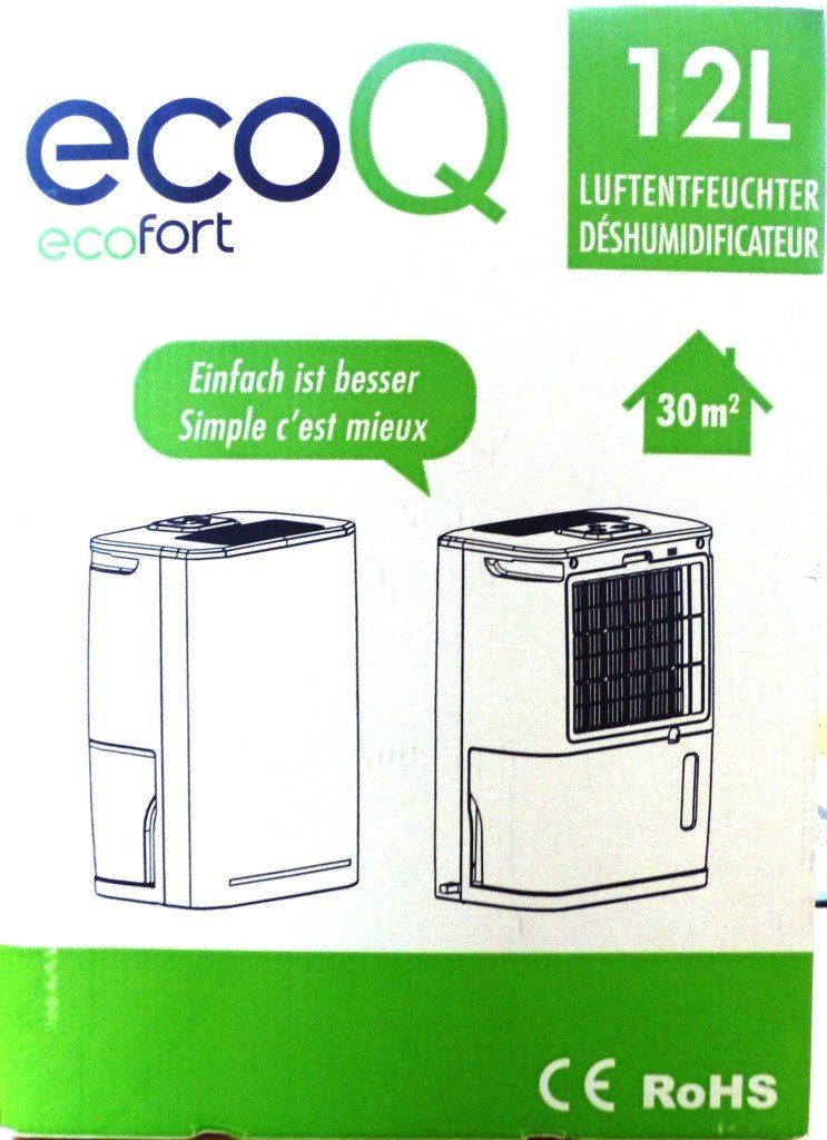 Ecofort Luftentfeuchter: Ecofort ecoQ 12L – Neu (gemäss Beschreibung) aus Jona von LWF01