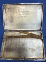 Antike Zigarettenetui Schatulle Silber 800 Gravur