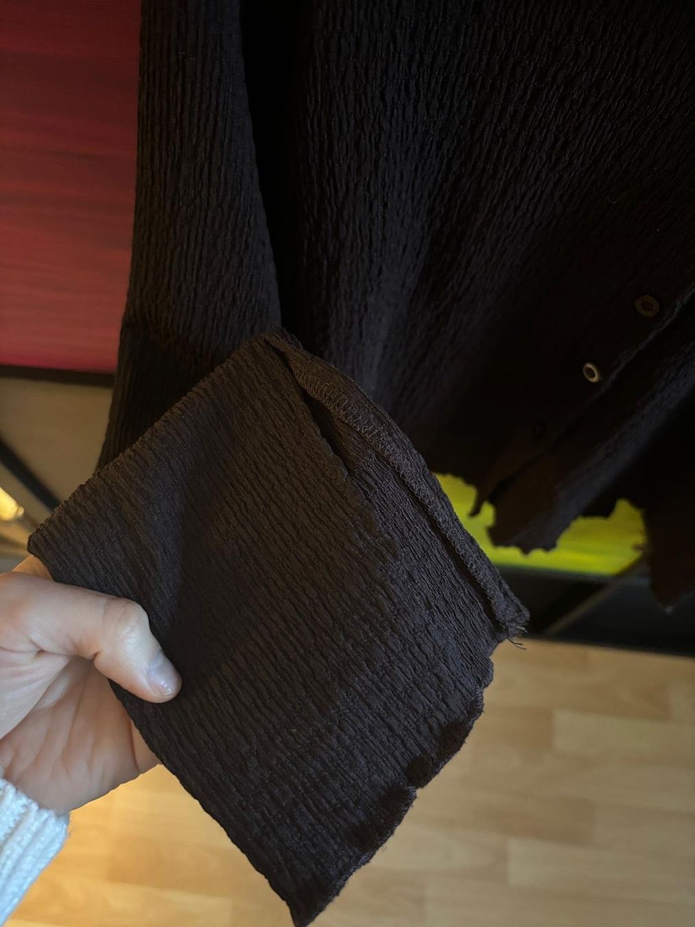 Shein Camicette: Braune Bluse mit Kragen, Langarm, Gr. S – Usato da Bülach venduto da reaos 2