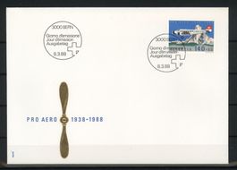 1988, FDC, Pro Aero, Ju52, Tante Ju, Matterhorn