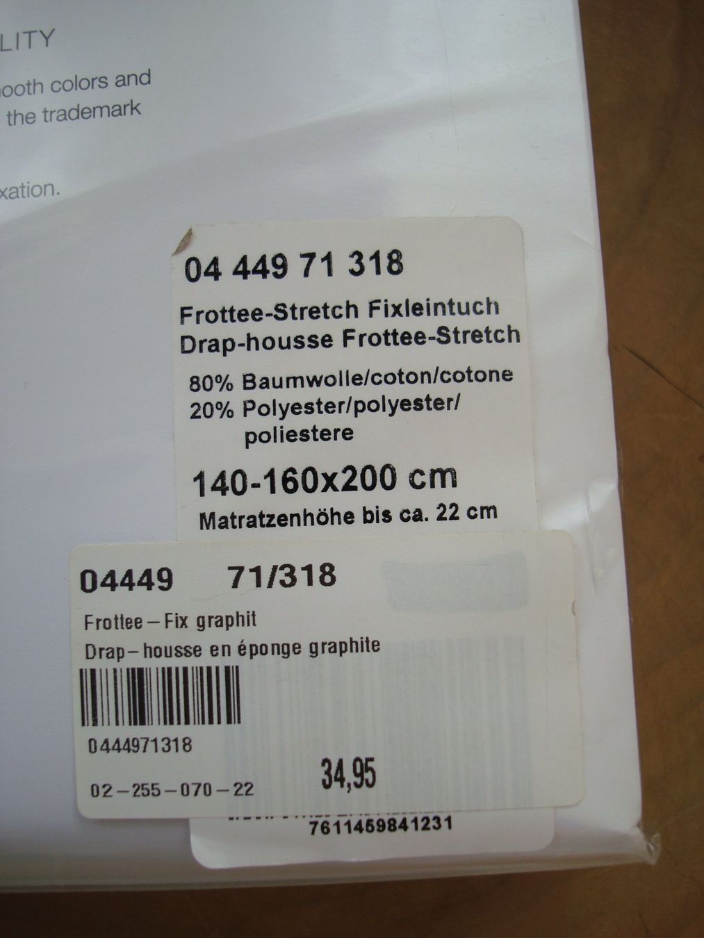 Biancheria da letto: Frottee Fixleintuch LIVING HOME 2 Stück – Nuovo e nell'imballaggio originale da Affoltern am Albis venduto da Transportfreund 2