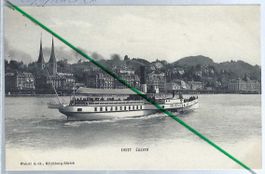 Luzern. Nationalquai. Wesemlin. Dampfschiff 'Helvetia'.