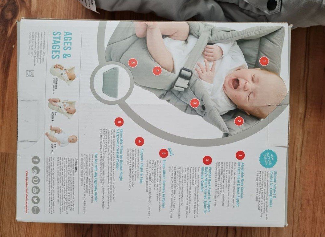 Ergo Baby Marsupi portabebè: Ergobaby Newborn Einsatz Grau – Nuovo e nell'imballaggio originale da Wetzikon ZH venduto da mar_5xmy 2