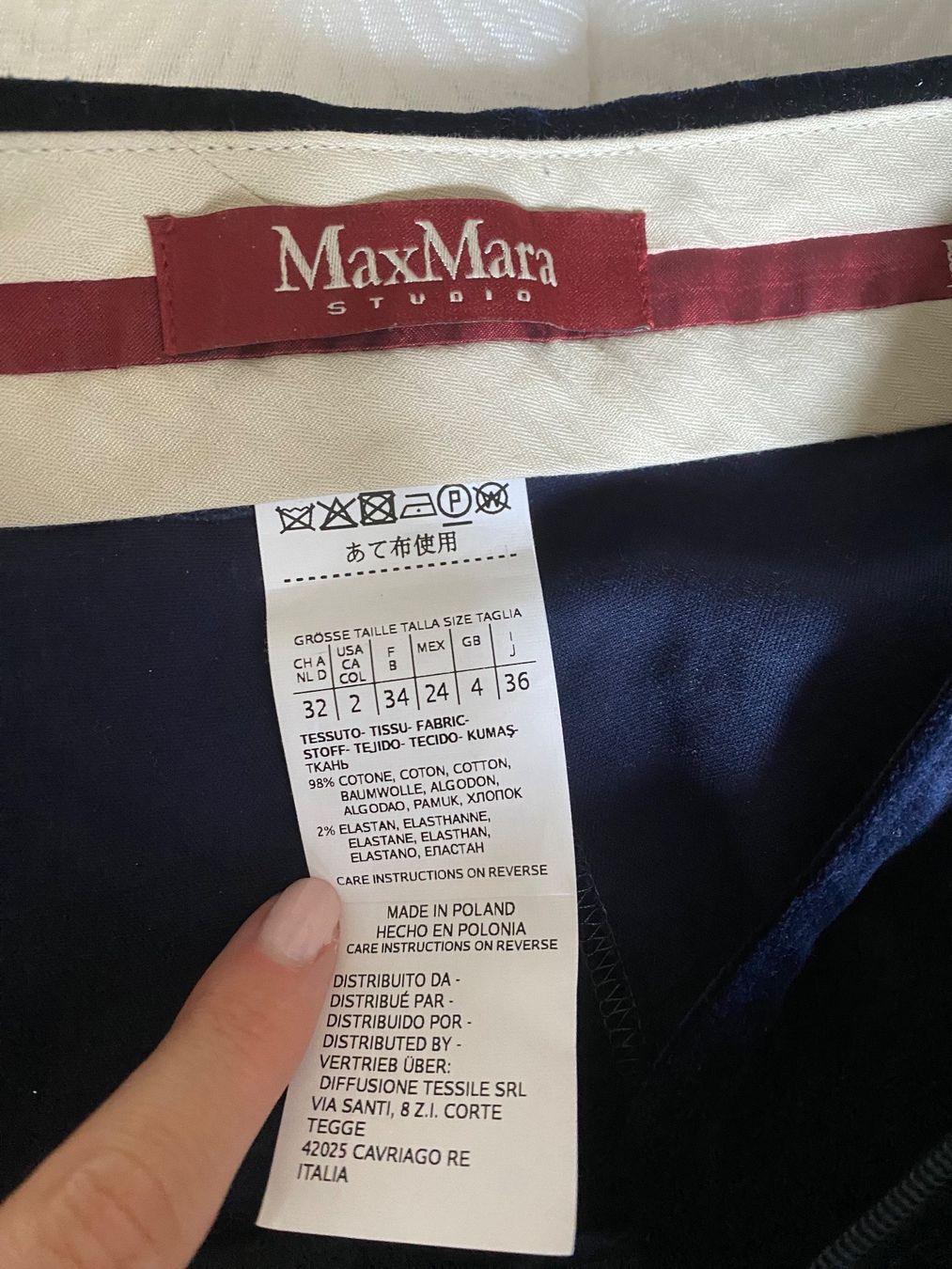 Max Mara Pantaloni: Hose Max Mara, Velvet Gr.34 – Usato da Zürich venduto da ifi_zp8b 1