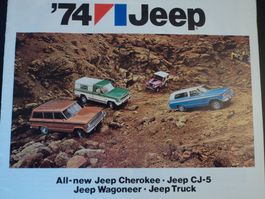 Prospekt Jeep Cherokee CJ-5 Wagoneer Truck 1974 selten!