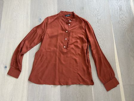Bluse SET Orange Kupfer Gr. 36 Viskose