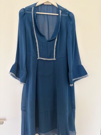 Wunderschönes Kleid Dorothee Schumacher blau Grösse 3 Seide