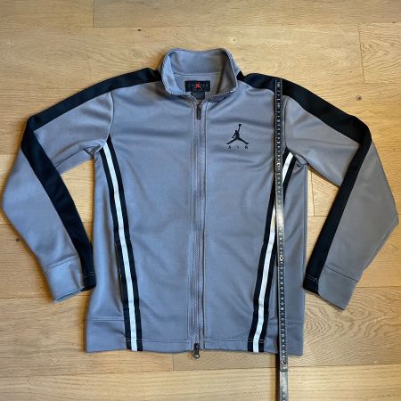 Jordan Youth L Zip Jacke Grau Schwarz Air Jumpman