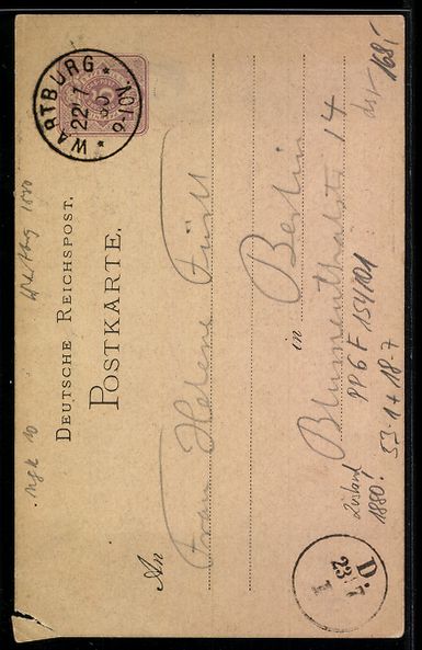 Cancelleria postale: Vorläufer-Lithographie Ganzsache PP6F15 – Usato da Berlin venduto da bartko-reher 1