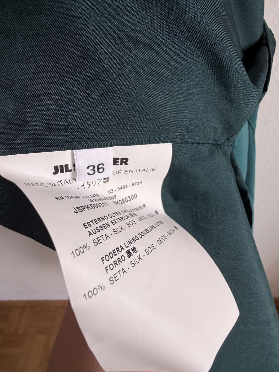 Jil Sander Vestiti: Robe en soie 100 % vert émeraude Jil Sander – Usato da Cressier FR venduto da Kvito4ka 5