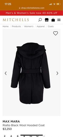 Max Mara Wollmantel Schwarz – Grösse 38 – Wie neu