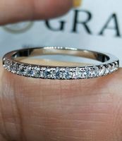 Bague argent avec diamants de moissanite certifiés GRA