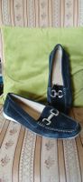 GEOX Mocassins Wildleder schwarz, Grösse 39.5