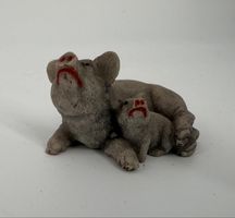 Deko Figur Glücksschwein mit Ferkel 