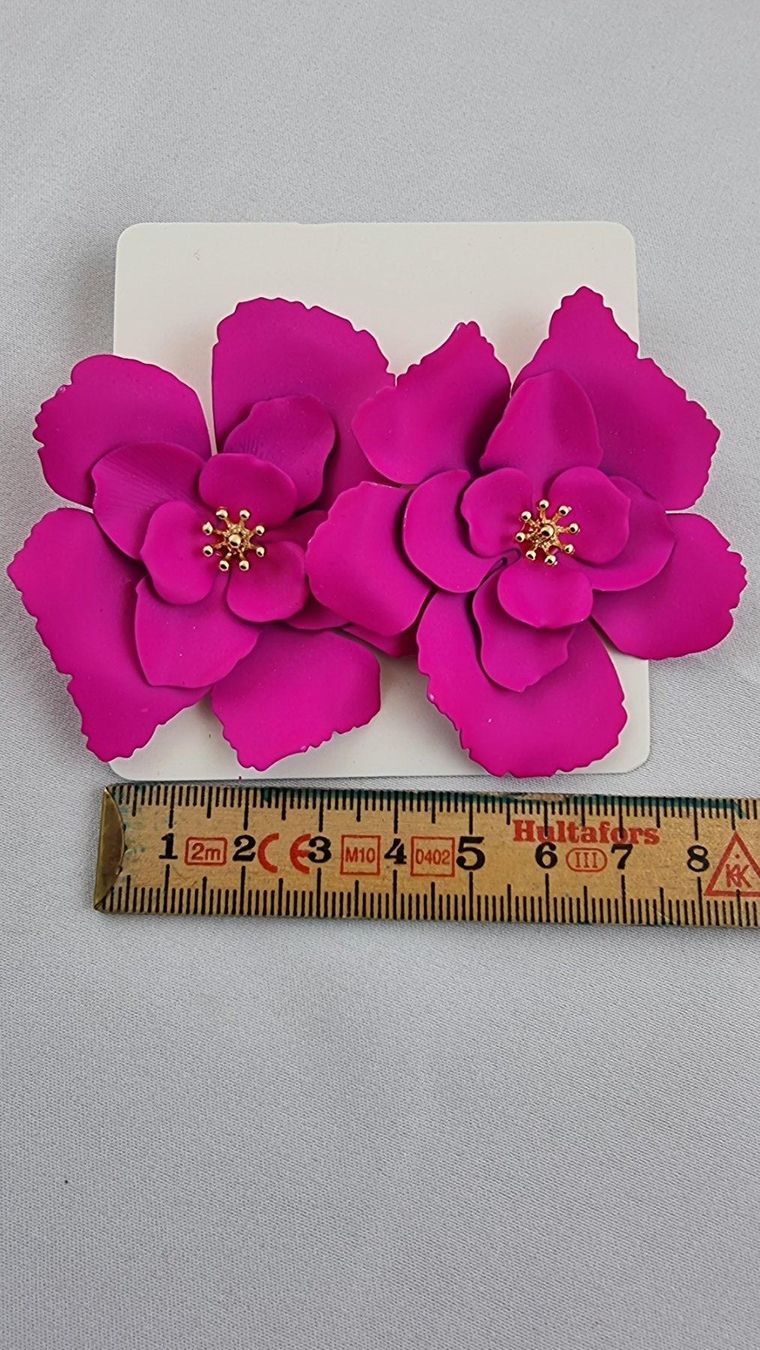 Orecchini pendenti & Orecchini a lobo: Statement Ohrringe - Fuchsia Blumen Ohrstecker 547 – Usato da Wald ZH venduto da Martin79 2