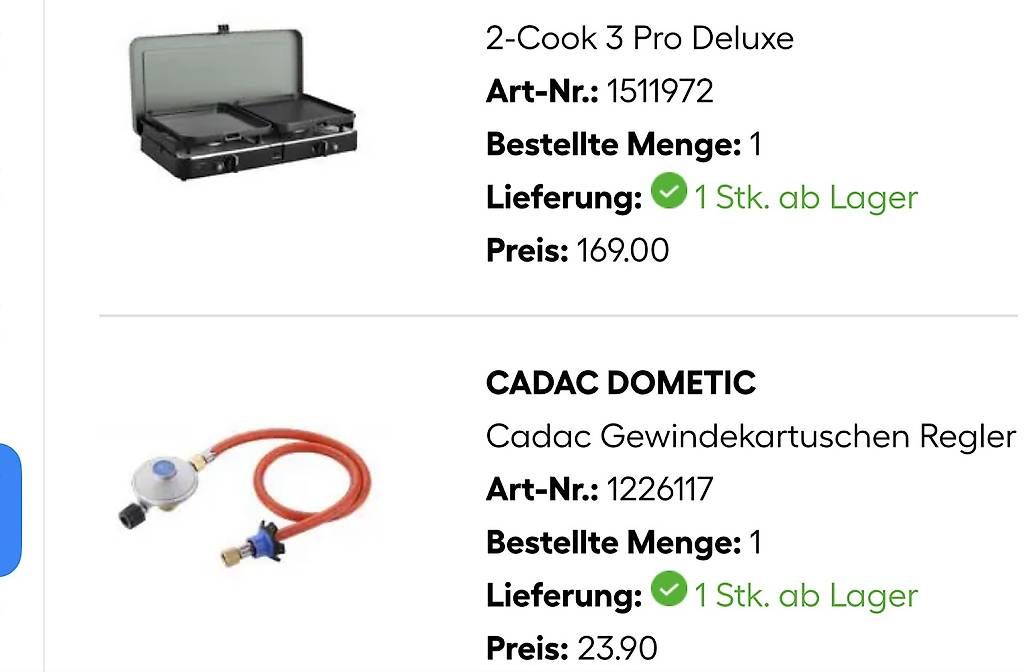 Grills: Cadac Dometic 2 Cook Gasgrill – Gebraucht aus Allschwil von Monika4 3